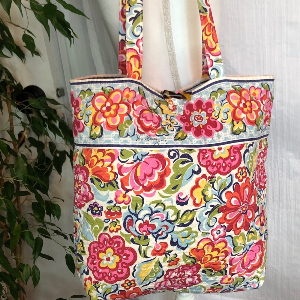VERA BRADLEY Garden Hope large tote bag purse travel bag